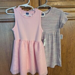 Old Navy Pink and Gray Kids Casual Dresses